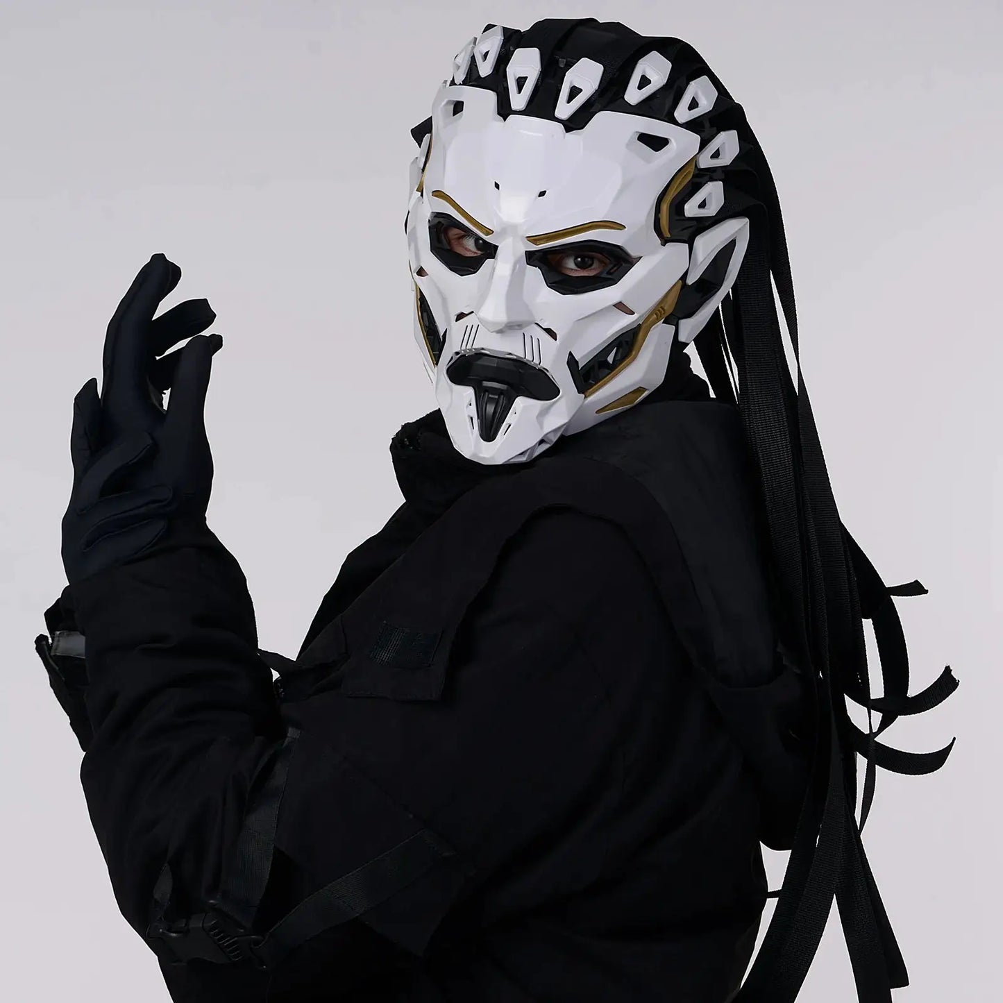 JAUPTO Punk Witcher Mask Halloween Costume Prop Face Mask for Parties Quality Assurance Cosplay Accessory - ToylandEU