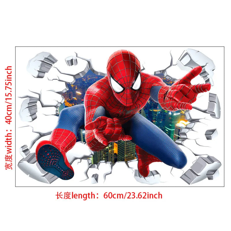 3D Wall Sticker | Avengers Theme | 60x40 cm | Hulk Iron Man Captain America Thor