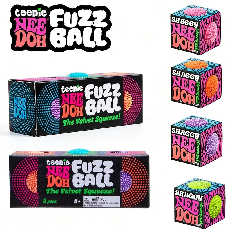 Mini Sensory Fidget Balls | Non-Toxic Texture | ADHD Stress Relief | 3 Pack