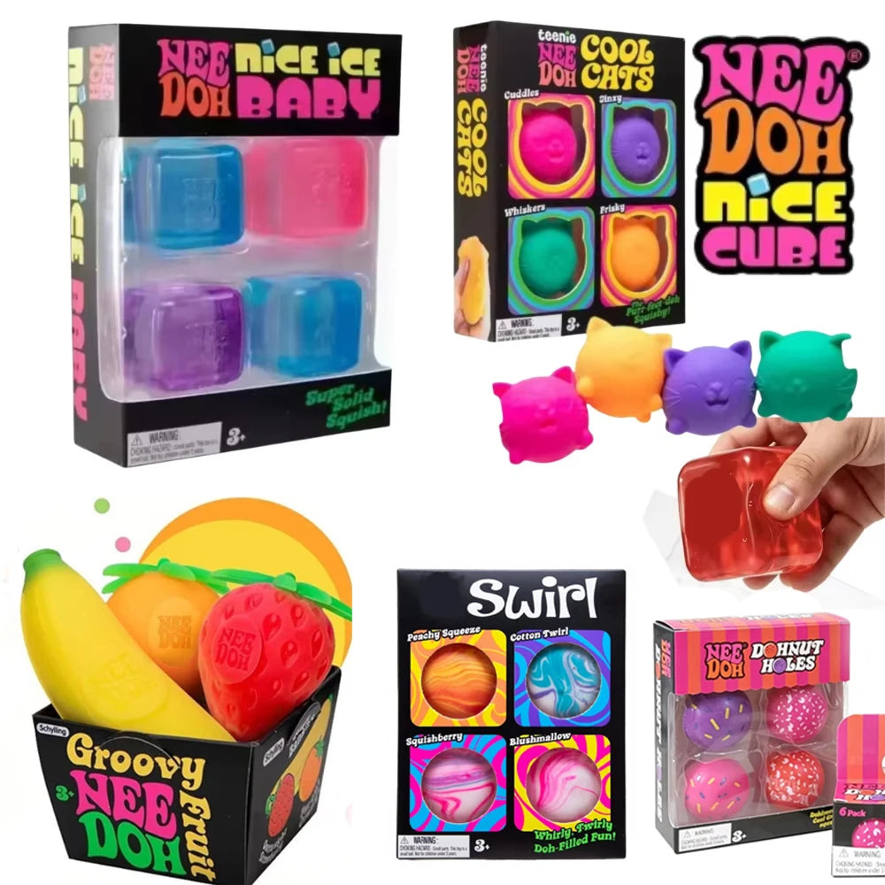 Jelly Squeeze Fidget Toy | Soft Sensory Relief | Jellyfish Cube Shape | Teen