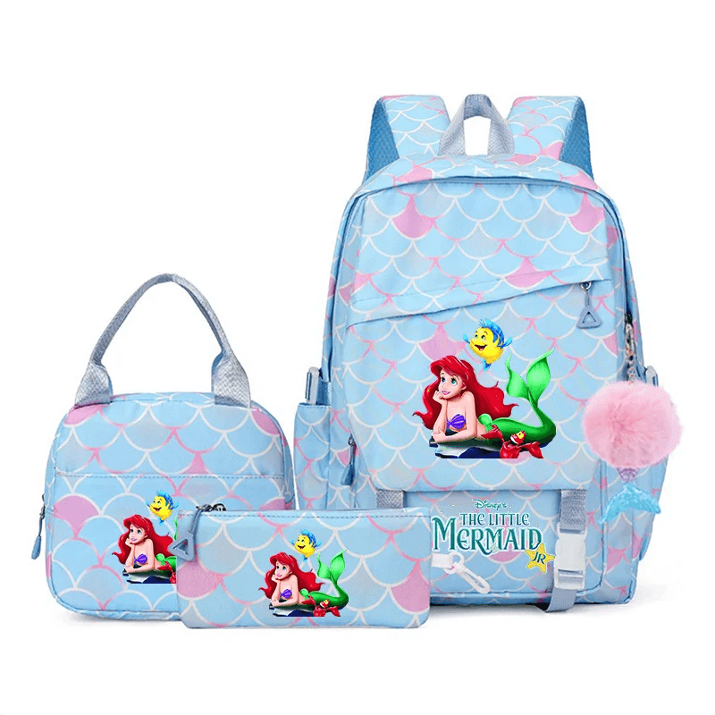 Premium Kids Backpack Set Little Mermaid Theme Three Piece For Kids Aged 7 To 13 - ToylandEU