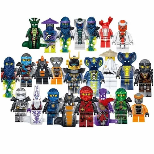 24-Piece Ninja Figures Set with Movable Joints and Accessories ToylandEU.com Toyland EU