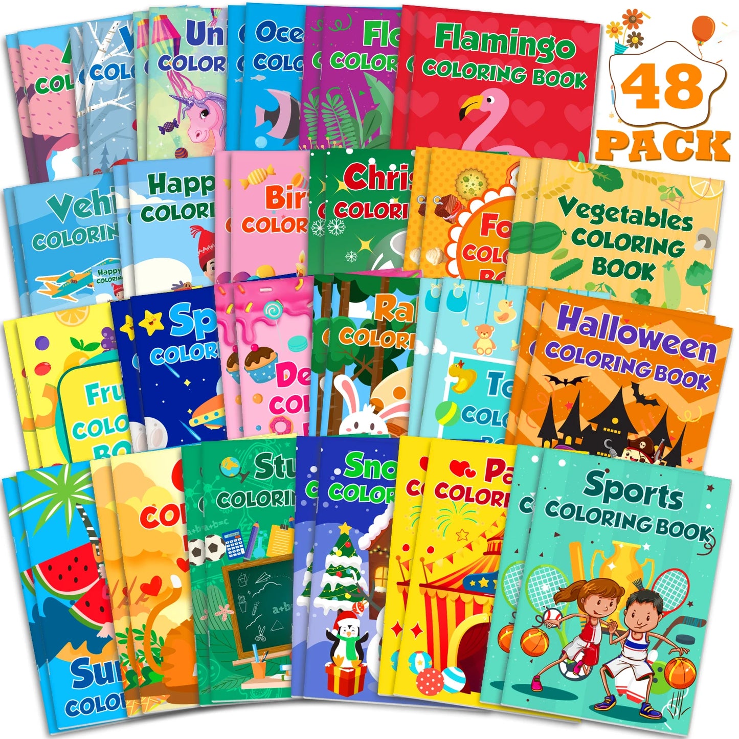 Premium Bulk Mini Coloring Books For Kids Ages 2-12