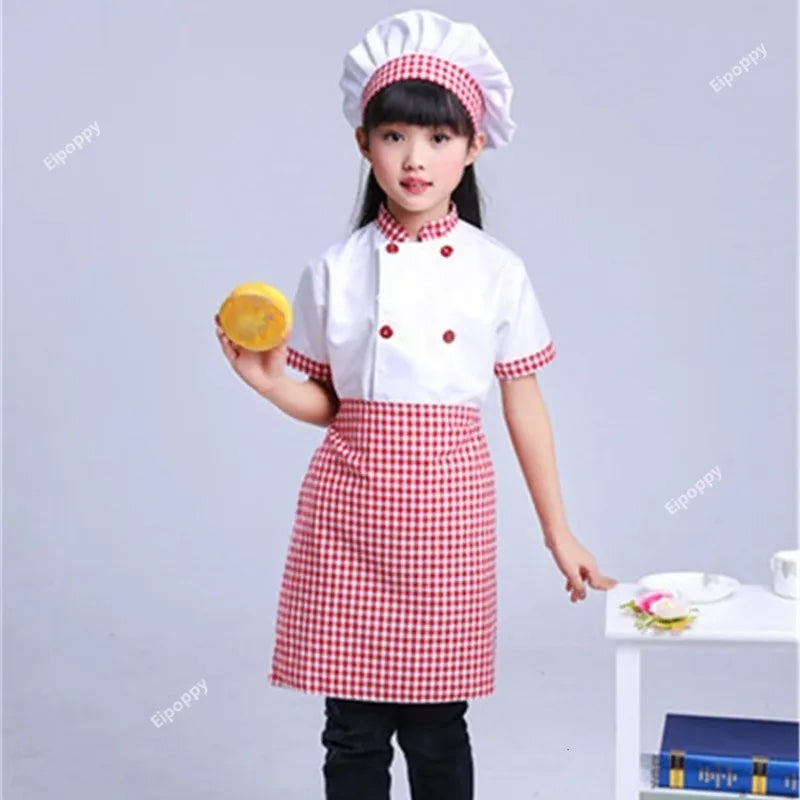 Kids Chef Costume Set - Deluxe Cooking Costume with Hat for Playtime Fun