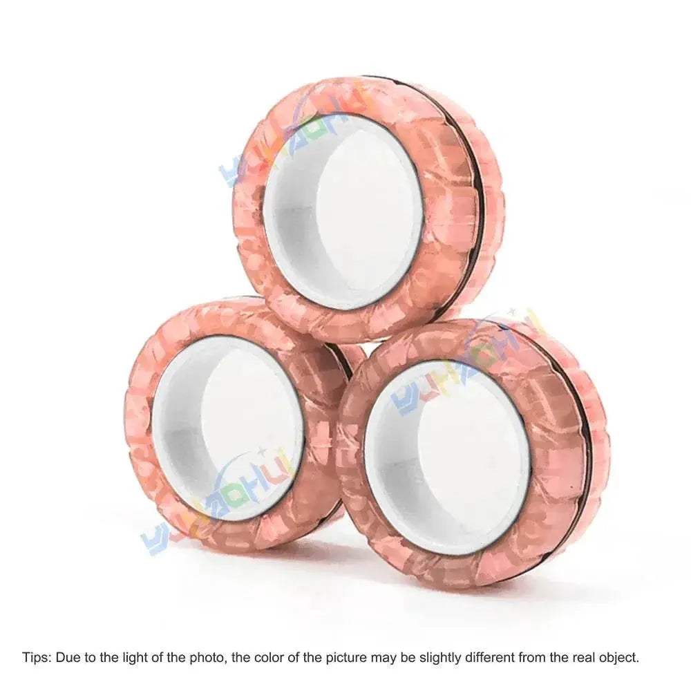 3PCS Fingertip Magnetic Rings Colorful Relief Fidget Toys Set for Adult Magnet Spinner - ToylandEU