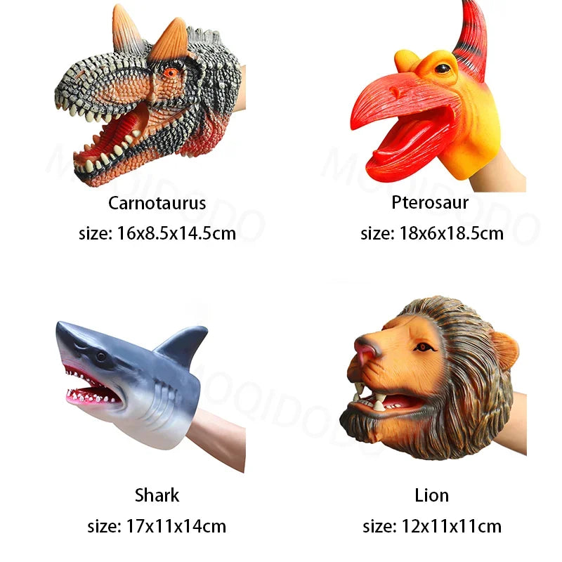 Children Hand Puppet | Soft Dinosaur Shape | Flexible PVC | Ages Two Plus
