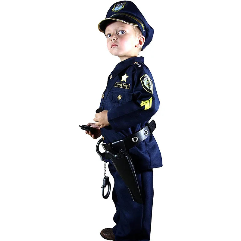 Kids' Police Officer Costume Set - Unisex Halloween Costume for Fun Role Play