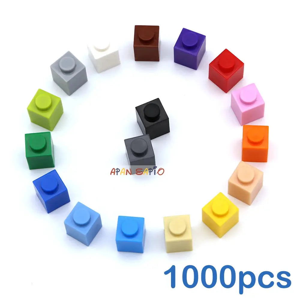 1000pcs 1x1 Dots DIY Building Blocks Thick Figures Bricks Educational Size Compatible With 3005 Plastic Toys for Children - ToylandEU