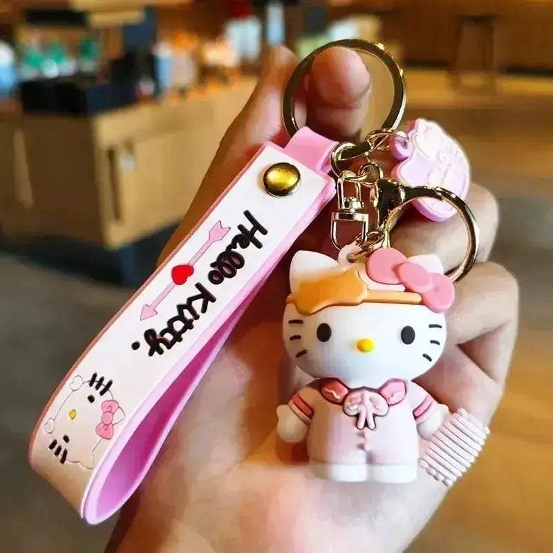 Sanrio Hello Kitty Key Chains, Kawaii Anime Cartoon Cinnamoroll Car Keychains Backpack Ornaments - CLOUDANIMESTUDIO