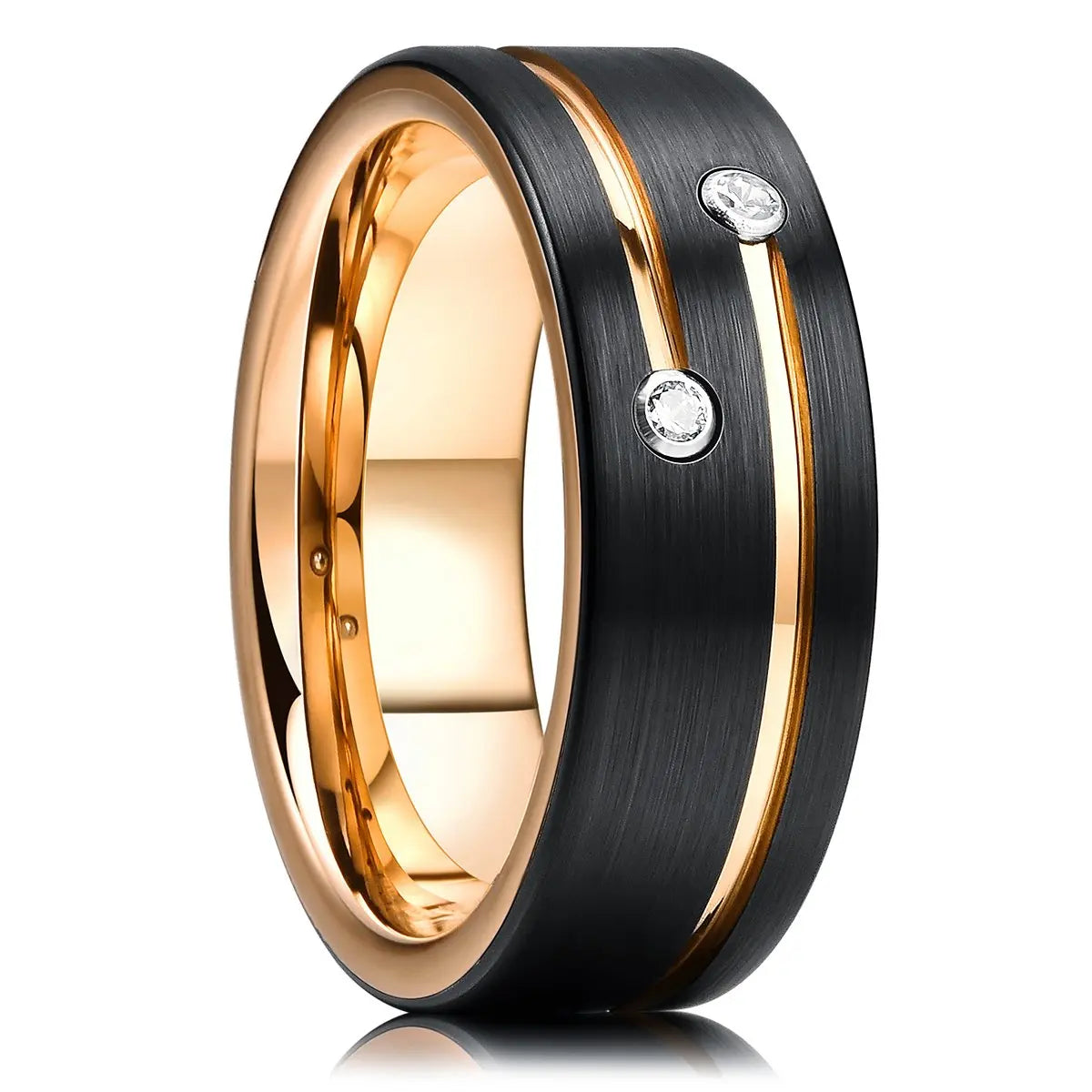 Rings | 8mm | Titanium Steel | Unisex Silver Matte Brushed Wedding Band