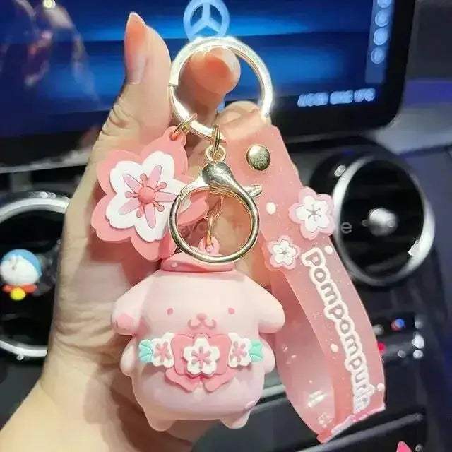 Sanrio Hello Kitty Key Chains, Kawaii Anime Cartoon Cinnamoroll Car Keychains Backpack Ornaments - CLOUDANIMESTUDIO
