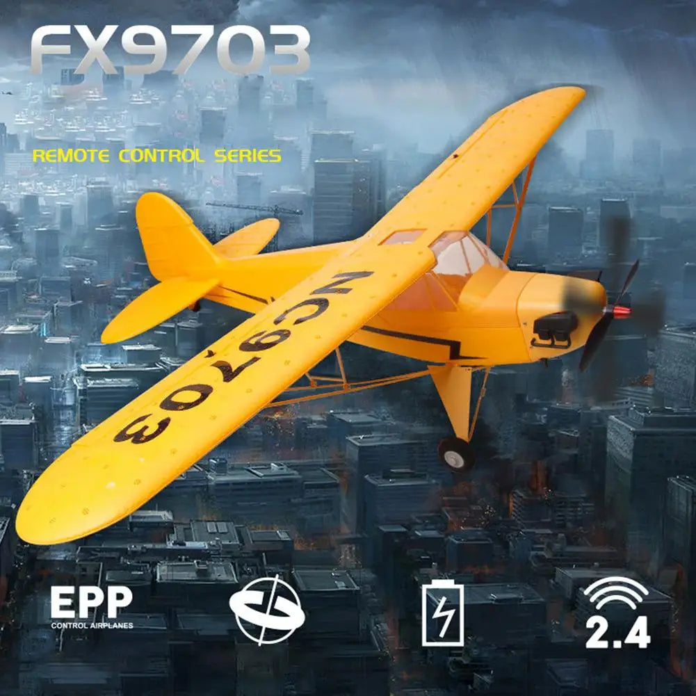 FX9703 5CH J3 Simulation Fighter Model 6-shaft Gyro Fixed-Wing 3D