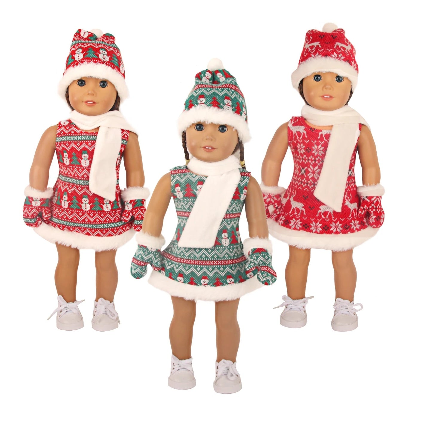 American Girl Doll Christmas Outfit - 18 Inch Doll Clothes Suit - ToylandEU