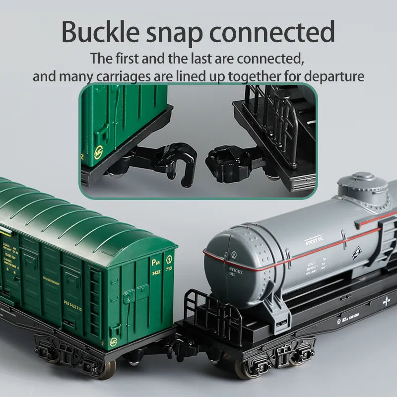 Retro Electric Steam Train Model with Variety Railcar - ToylandEU