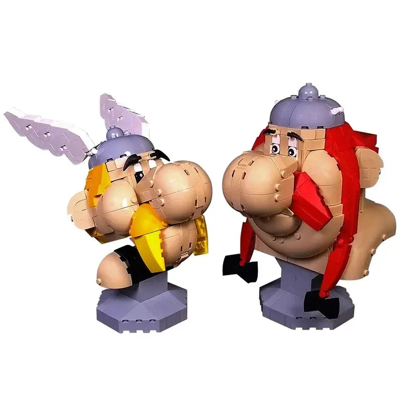 Asterixed and Obelixness Figures Building Blocks Kit Iconic Comic Book and Animated Series Heroic Duo Bricks Toys - ToylandEU
