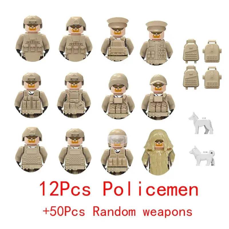 Lego Compatible Military Building Block Army Vehicle Set - ToylandEU