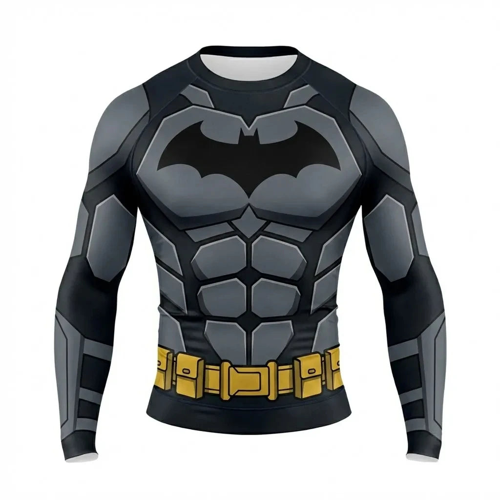 Batman 3D Printed Breathable Quick Dry Long Sleeve T Shirt