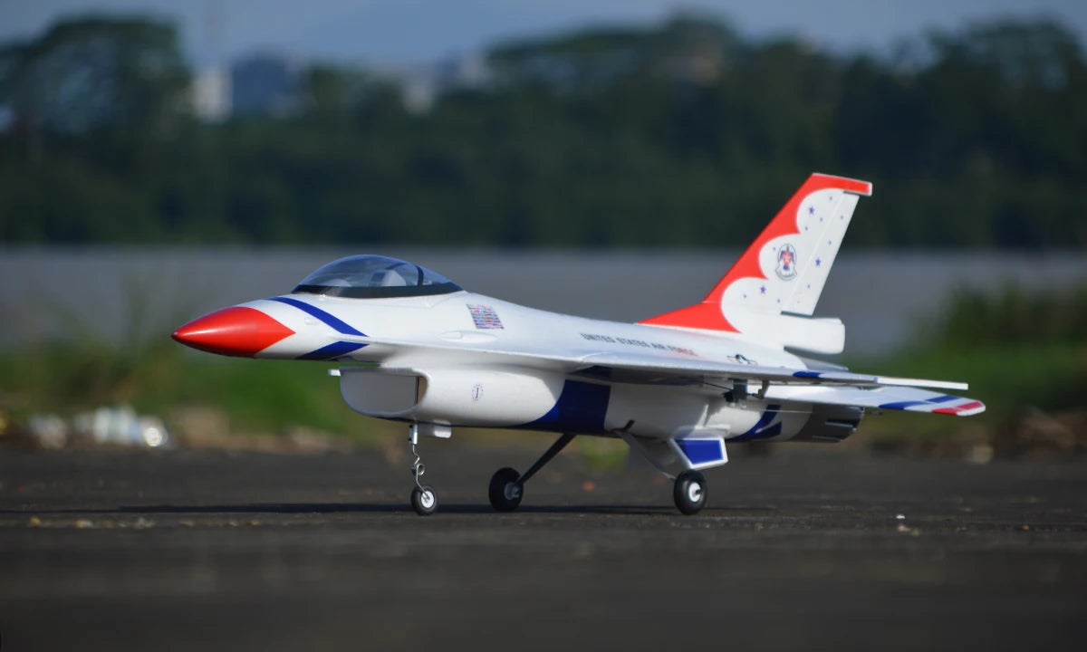 RC FLIIT F16 Fighting Falcon 70mm EDF RC Jet Airplane Model - Thunderbird Edition