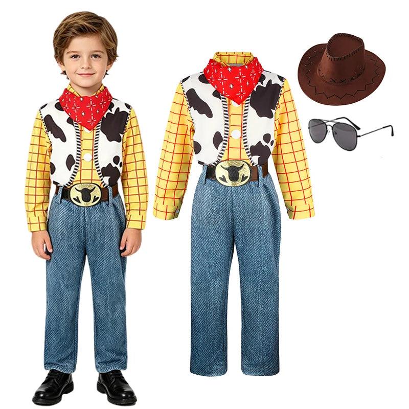 Boys Cowboy Costume | Yellow Plaid Shirt | Toylandeu™