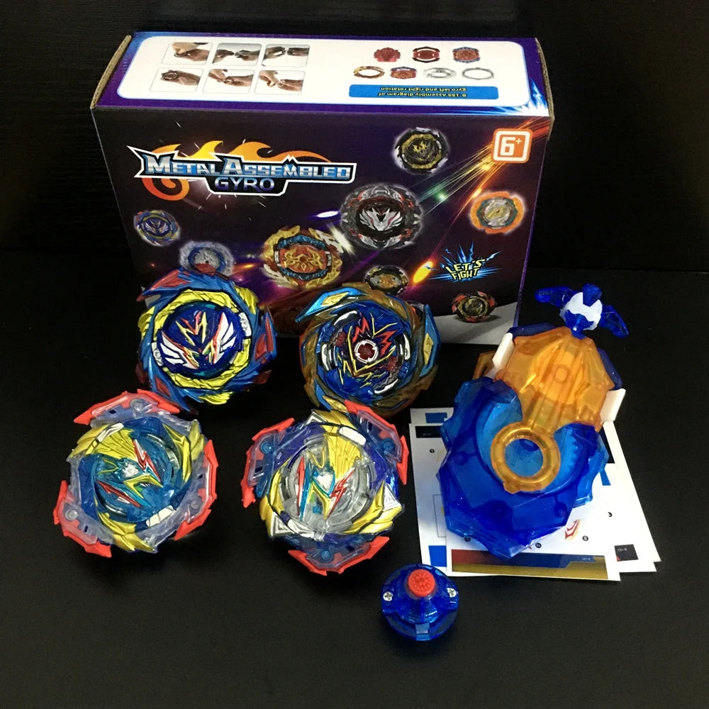 Spinning Tops Set with Custom B-184 Launcher and 4PCS Gift Toys - ToylandEU