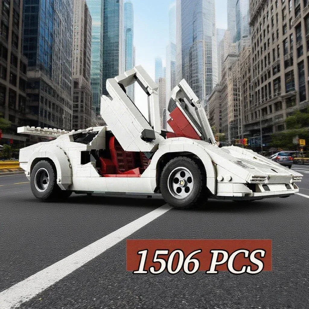 Lamborghini Countach Building Blocks 1506 Pieces Racing Model - ToylandEU