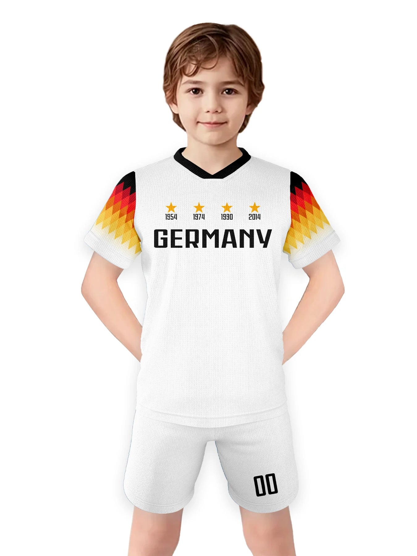 Personalized Kids Soccer Jersey - Custom Germany Football Shirt with Name & Number for School Team, Club, and Training