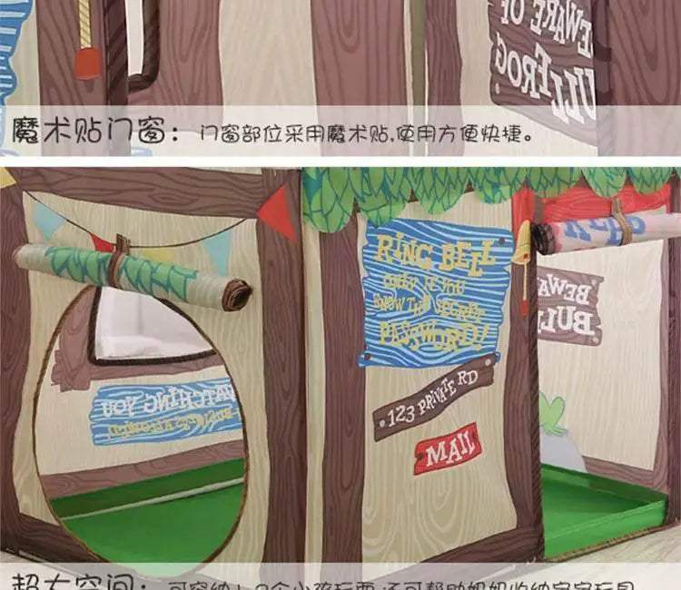 Portable Children Tent Cute Wigwam Folding Kids Tents Tipi - ToylandEU