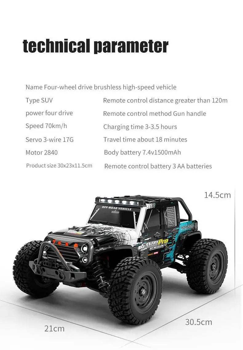Teeggi 16101 /16102 PRO 1:16 High Speed RC Car Toy - ToylandEU
