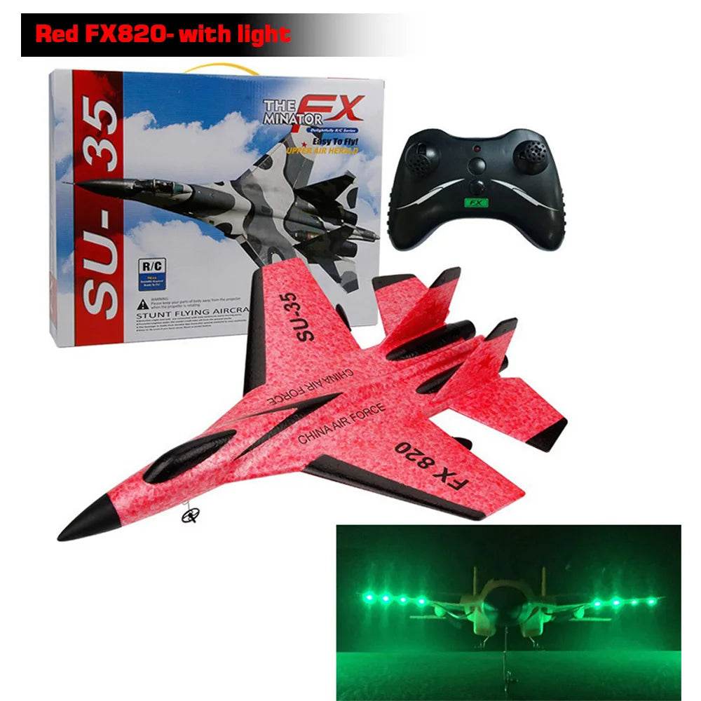 RC Plane SU35 2.4G With LED Lights Remote Control Aircraft - ToylandEU