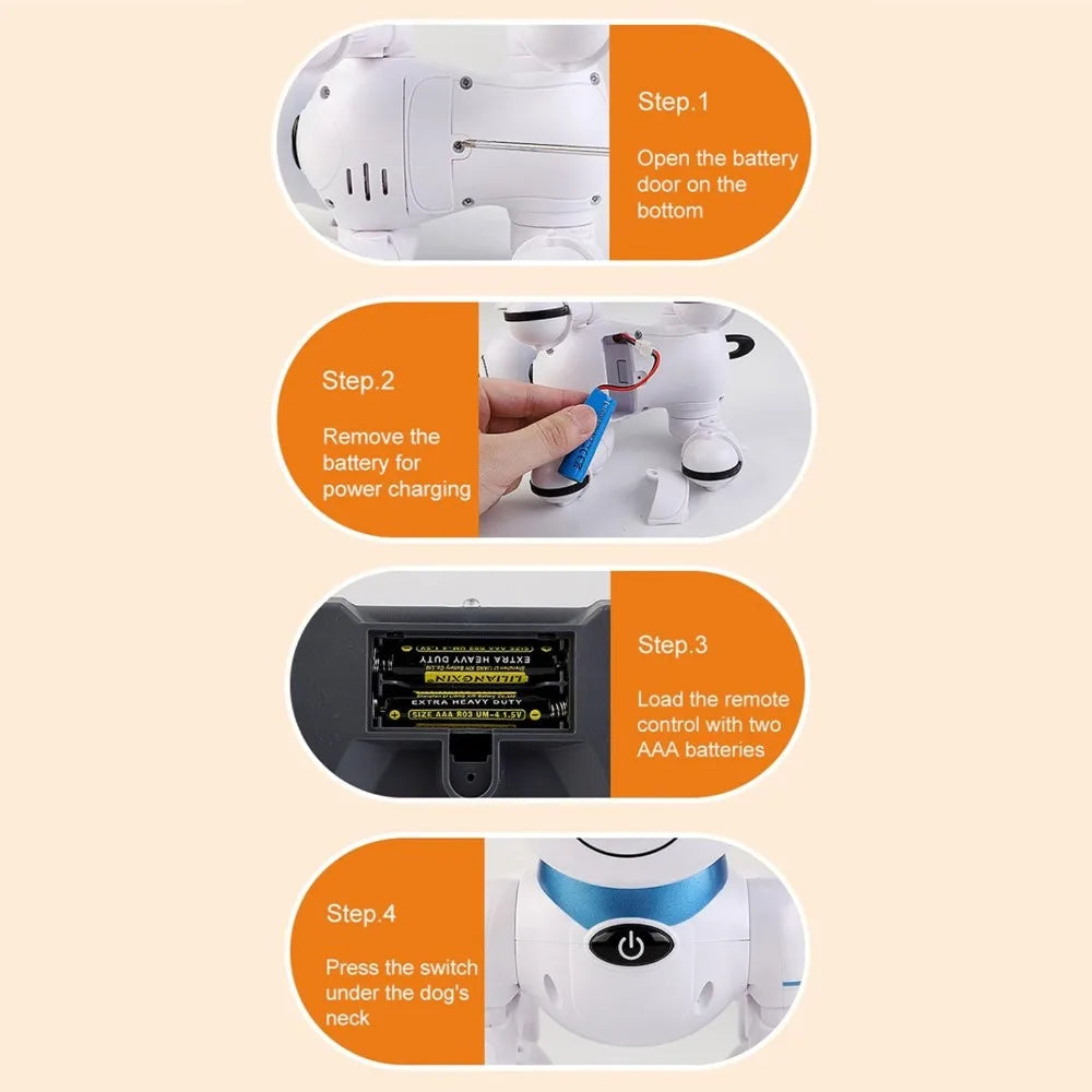 Remote Control Robot Dog Toy With Light Up LED Eyes