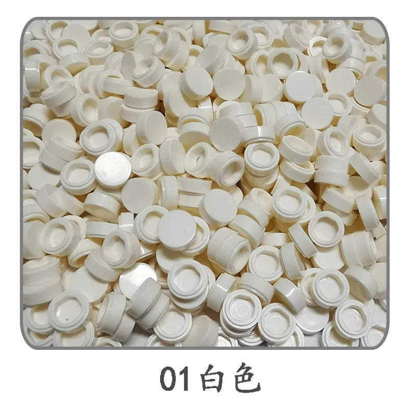 Small Particle Bricks | 1x1 Round Tiles | Compatible With Lego | MOC Builders