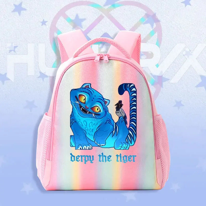 K Pop Demon Hunters Kids Backpack Rainbow Shoulder Bag