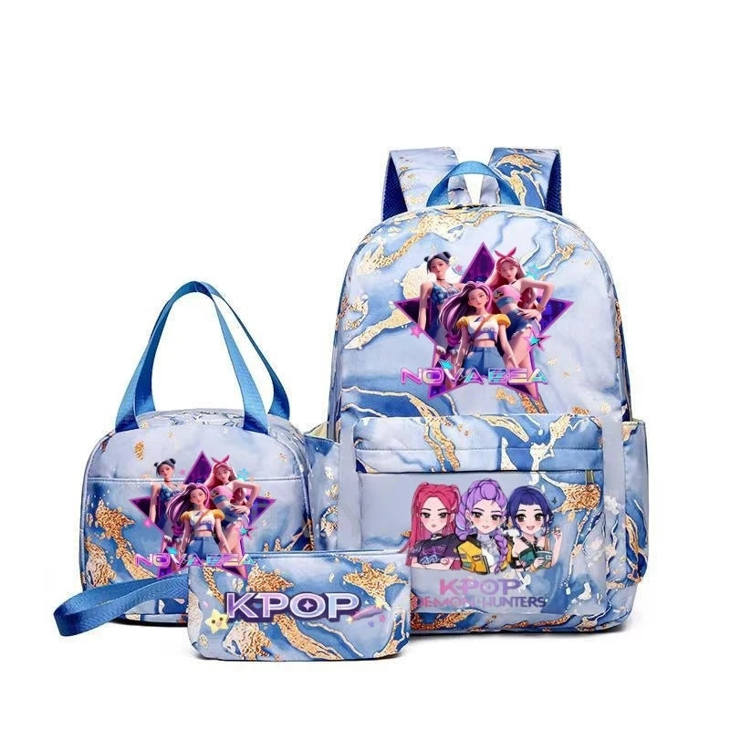 Pink Demon Hunter Backpack For Teens With Durable School Bag
