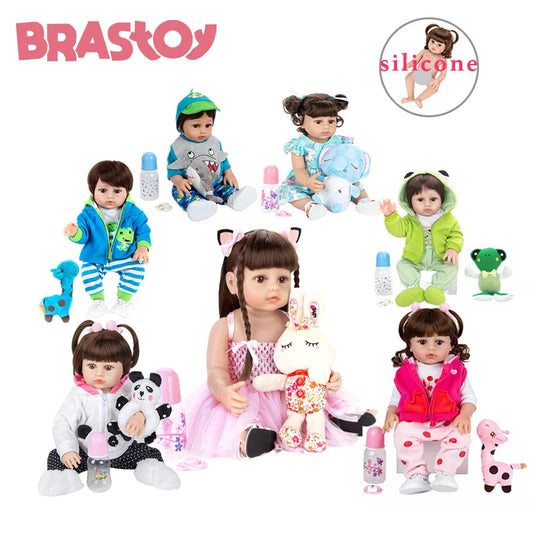 Brastoy Reborn Doll Girl and Boy with 100% Silicone Bodies and Bathtime Accessories - ToylandEU