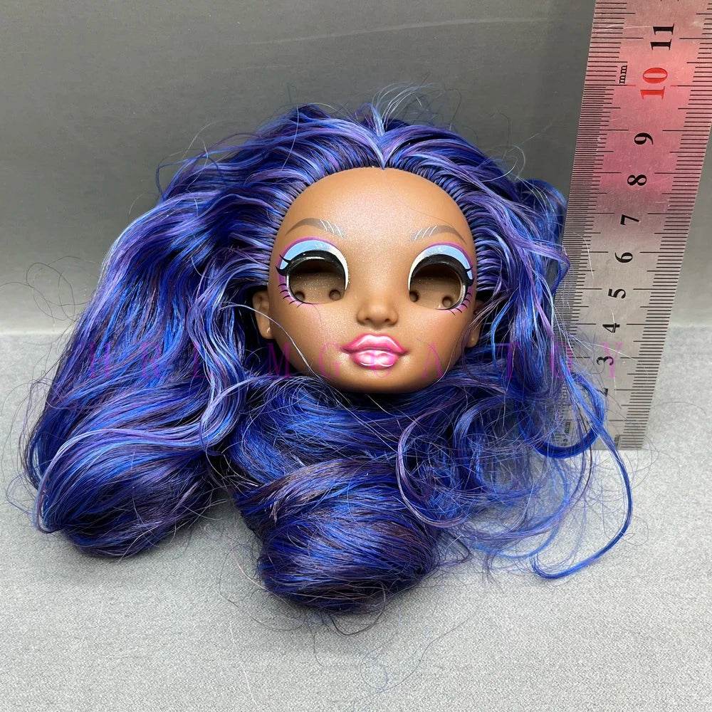 New Doll Head 29cm Rainbow Eyeless For DIY Dress Up - ToylandEU