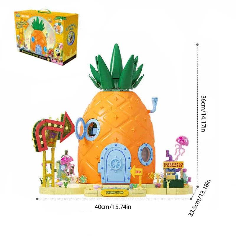 Spongebob Cartoon Krusty Krab Restaurant Building Blocks Toy - ToylandEU