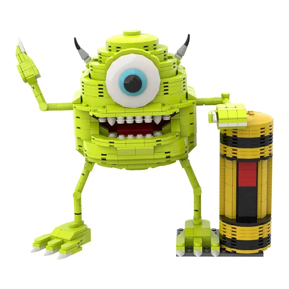 Gobricks MOC Monsters inc Green Monster Building Blocks Mike Wazowski Model Robot Bricks DIY Assembled Toy for Children Gift - ToylandEU