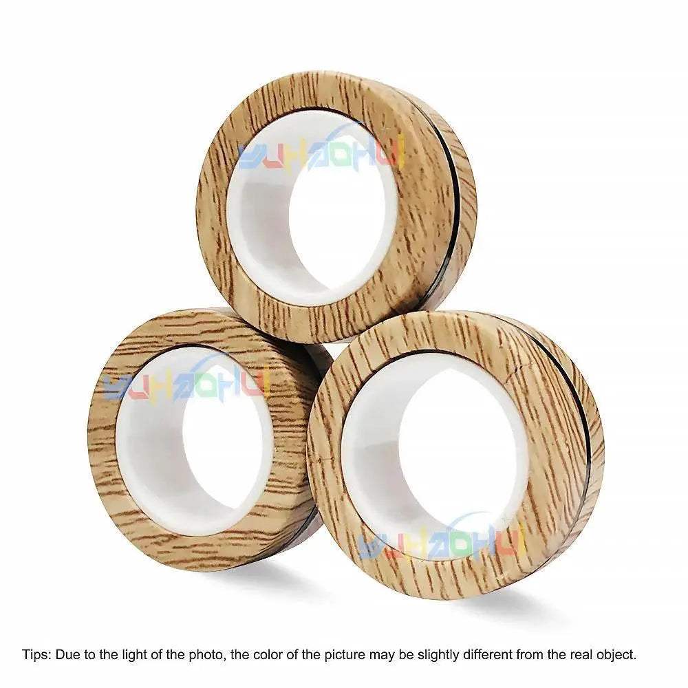 3PCS Fingertip Magnetic Rings Colorful Relief Fidget Toys Set for Adult Magnet Spinner - ToylandEU