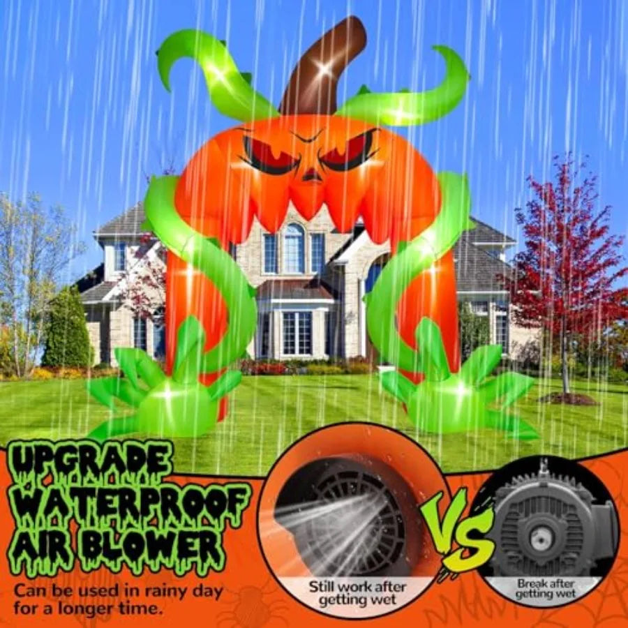 Halloween Arch Inflatables | 12 Ft Tall | Giant Pumpkin | Outdoor Holiday Decor