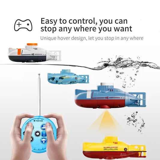 RC Submarine 0.1m/s Speed Remote Control Boat Waterproof Children's - ToylandEU