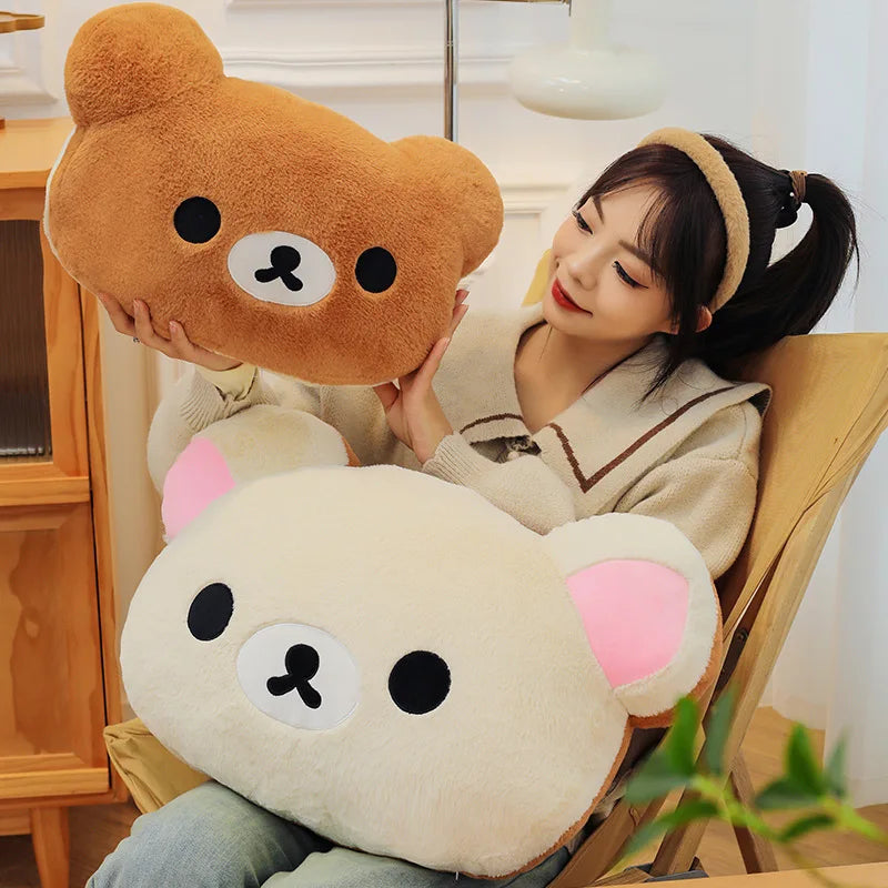 Rilakkuma Plush Pillow | PP Cotton Filling | Big Head Design | Large Size