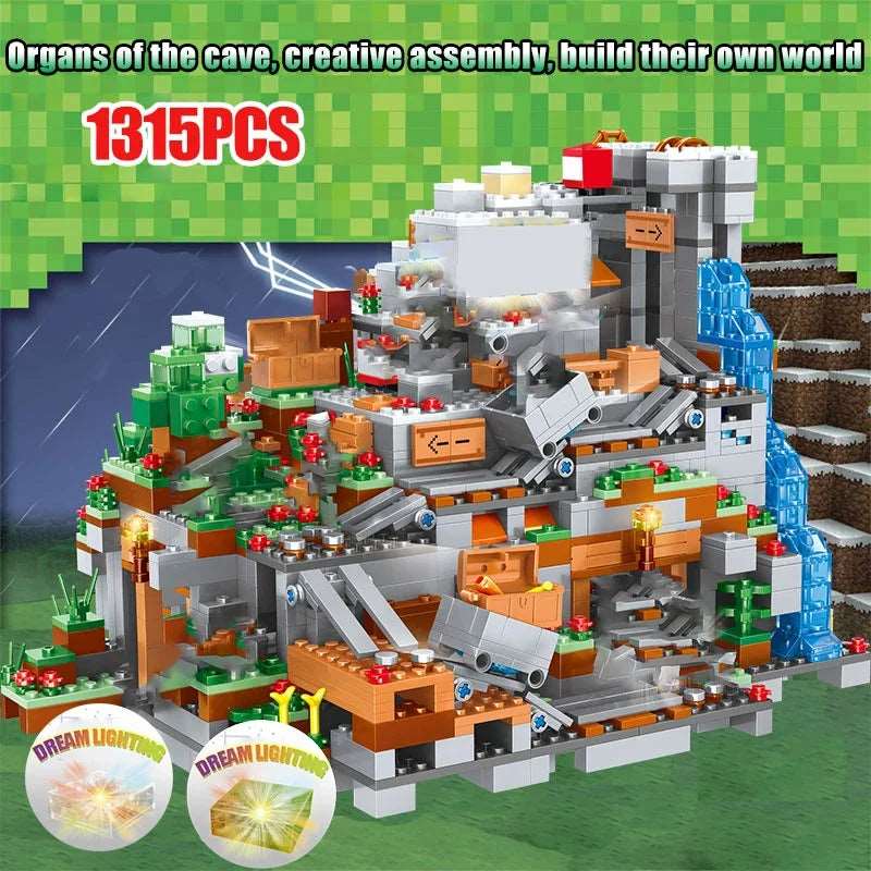 Minecraft Mountain Building Blocks Set - 1315 Pieces - ToylandEU