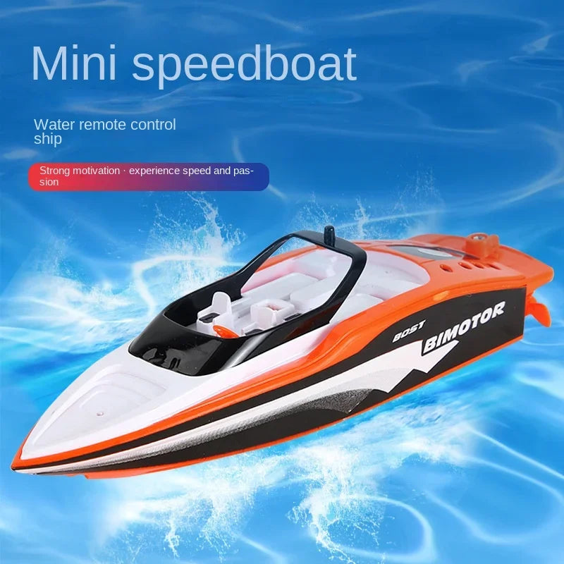 RC High-Speed RC Waterproof Motor Boat with 2.4GHz Remote Control - Mini Rechargeable Electric Sports Toy