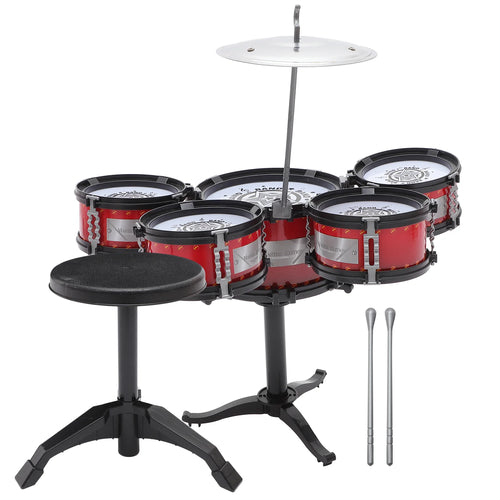 Kids Jazz Drum Set Drumsticks Cymbal Pedal with 5 Drums Musical ToylandEU.com Toyland EU