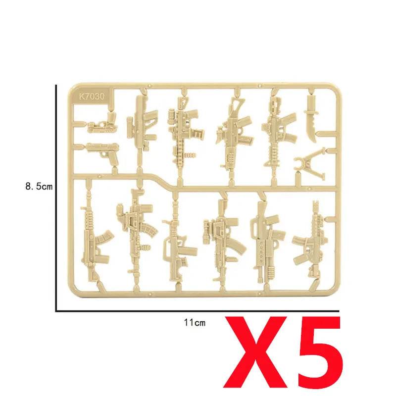 Premium Building Blocks Set Camouflage Military Equipment With Roadblock And Aircraft Parts For Kids - ToylandEU