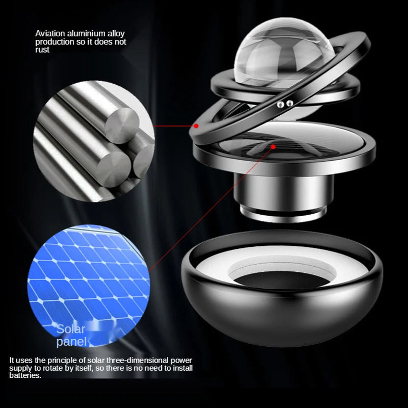 Sun-Powered Magnetic Levitation Car Freshener with Rotating Fragrance - ToylandEU