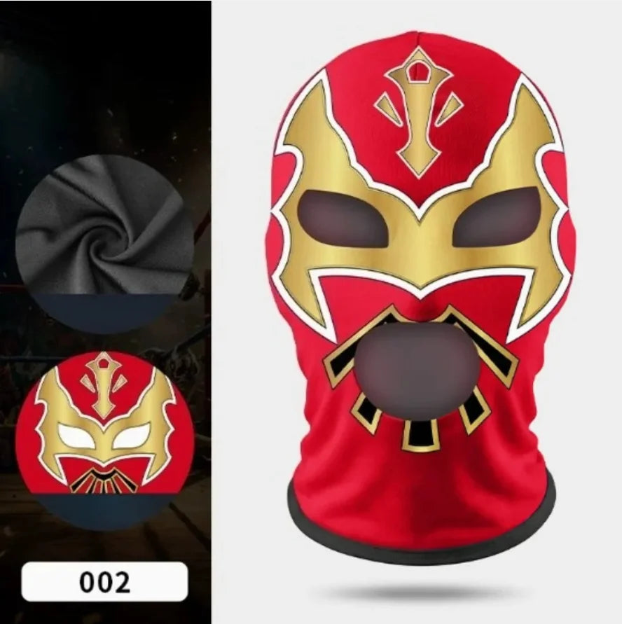 Wrestling Mask | Polyester Lycra Fabric | Printed Design | One Size