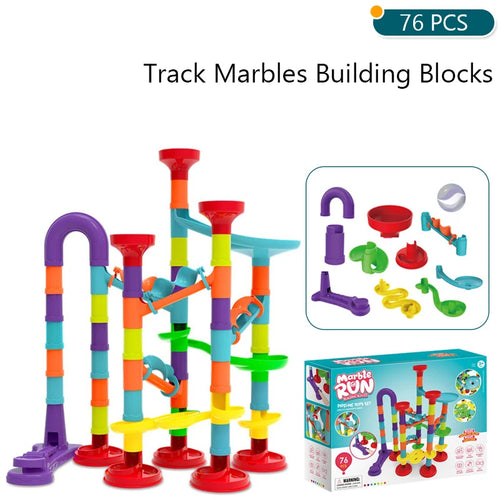 Marbles Run Catapult Track Building Blocks Slide Beads Educational ToylandEU.com Toyland EU