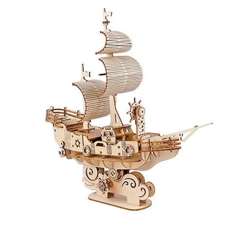 3D Wooden Puzzle | Pumpkin Carriage Model | DIY Assembly Kit | Ages 14 and Up