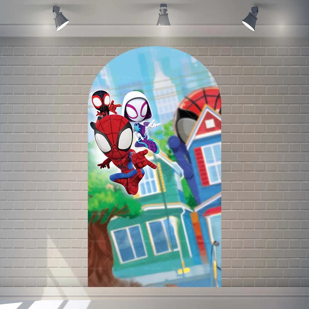 Backdrop | Spider-Man Theme Vinyl Background | Customizable Event Decoration